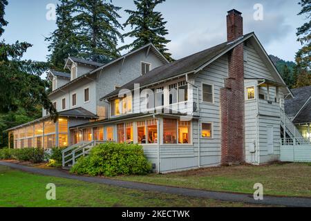 Lake Crescent Lodge im Olympic National Park, Washington, USA Stockfoto