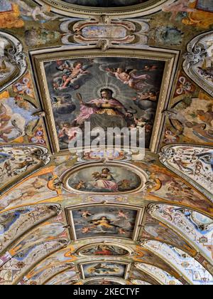 Antiquarium, größte Renaissance-Halle nördlich der Alpen in der Münchner Residenz. Stockfoto