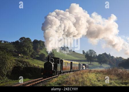 822 der Earl passiert Heniarth früh am Morgen mit einem gemischt auf 10.10.22 während eines David Williams Run Charter. Stockfoto
