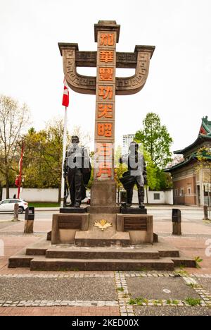 Chinatown Memorial Monument in Vancouver, British Columbia, Kanada Stockfoto