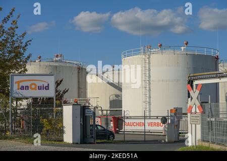 TanQuid Tanklager, Freiheit, Ruhleben, Spandau, Berlin, Deutschland Stockfoto