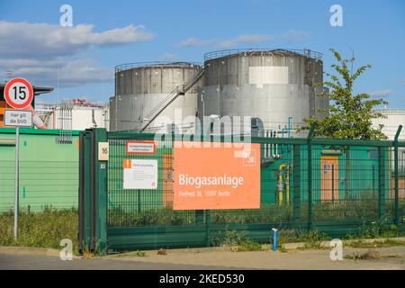 Biogasanlage der BSR, Freiheit, Ruhleben, Spandau, Berlin, Deutschland Stockfoto