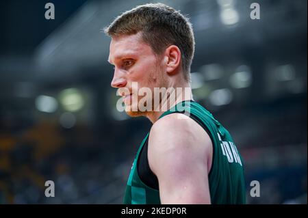 Athen, Lombardei, Griechenland. 11.. November 2022. 40 MARIUS GRIGONIS von Panathinaikos während der Euroleague, Runde 7, Spiel zwischen Panathinaikos Athen und Cazoo Baskonia im OAKA-Stadion am 11. November 2022 in Athen, Griechenland. (Bild: © Stefanos Kyriazis/ZUMA Press Wire) Stockfoto