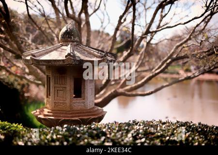 Malerischer japanischer Garten in Toowoomba Stockfoto