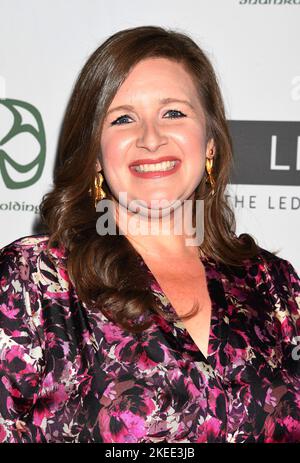 HOLLYWOOD, CA – 10. NOVEMBER: Lauren Plichta, President und Chief Executive Officer bei Big Brothers Big Sisters aus dem Großraum Los Angeles nimmt an „The Big N“ Teil Stockfoto