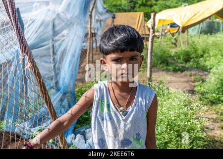 Farben des ländlichen Lebens in Tamilnadu Südindien. 10. September 2022 Stockfoto