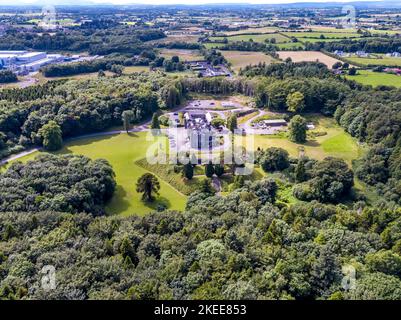 Luftaufnahme von Belleek Castle in Ballina, County Mayo - Republik Irland. Stockfoto