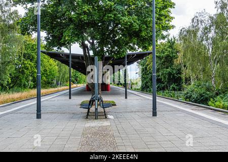 S Wilhelmsruh, S-Bahn-Station bedient S1 & S26 Linien, Reinickendorf, Berlin. Architekt Ernst Schwartz. Stockfoto