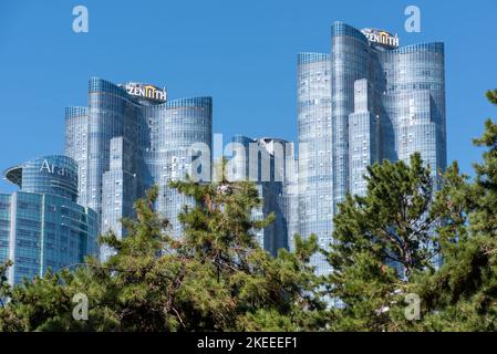 Stadtbild der Metropolstadt Busan in Südkorea am 19. Oktober 2022 Stockfoto
