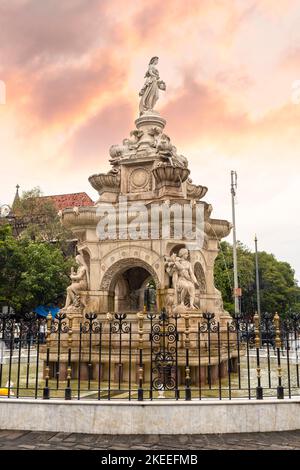 MUMBAI - SEP 23: Flora Fountain im Hutatma Chowk in Mumbai am 23. September. 2022 in Indien Stockfoto