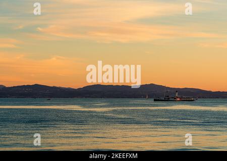 Dampfschiff auf dem Bodensee, Bayern Deutschland. Stockfoto