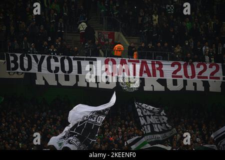 MÖNCHENGLADBACH, DEUTSCHLAND - 11. NOVEMBER 2022: Das Fußballspiel der Bundesliga Borussia Mönchengladbach gegen Borussia Dortmund Stockfoto