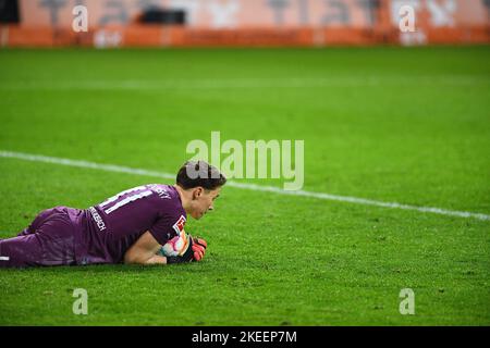 MÖNCHENGLADBACH, DEUTSCHLAND - 11. NOVEMBER 2022: Jan Olschowsky. Das Fußballspiel der Bundesliga Borussia Mönchengladbach gegen Borussia Dortmund Stockfoto