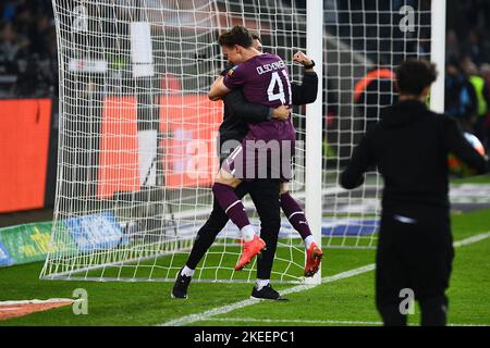 MÖNCHENGLADBACH, DEUTSCHLAND - 11. NOVEMBER 2022: Jan Olschowsky. Das Fußballspiel der Bundesliga Borussia Mönchengladbach gegen Borussia Dortmund Stockfoto