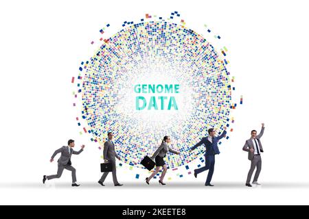 Geschäftsleute im Genom-Datenkonzept Stockfoto
