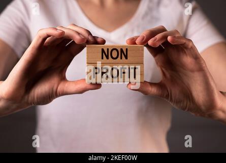 Konzept von Non-Profit-Organisationen. NGO, gemeinnützig. Stockfoto