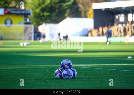 The EnviroVent Stadium, Harrogate, England - 12.. November 2022 Allgemeine Ansicht des Bodens - vor dem Spiel Harrogate Town gegen Leyton Orient, EFL League 2, 2022/23, im EnviroVent Stadium, Harrogate, England - 12.. November 2022 Credit: Arthur Haigh/WhiteRoseFotos/Alamy Live News Stockfoto