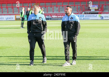 Stevenage am Samstag, den 12.. November 2022. Vor dem Sky Bet League 2-Spiel zwischen Stevenage und Hartlepool United im Lamex Stadium, Stevenage am Samstag, 12.. November 2022. (Kredit: John Cripps | MI Nachrichten) Kredit: MI Nachrichten & Sport /Alamy Live Nachrichten Stockfoto