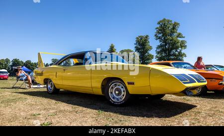 1970 Plymouth Road Runner Superbird Coupé ‘PLR 440’ auf der American Auto Club Rally of the Giants, die im Blenheim Palace stattfand Stockfoto