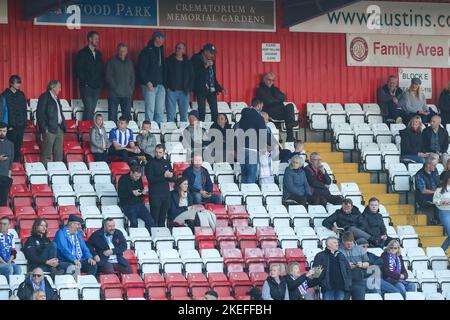 Stevenage am Samstag, den 12.. November 2022. Die Fans von Hartlepool United vor dem Spiel der Sky Bet League 2 zwischen Stevenage und Hartlepool United im Lamex Stadium, Stevenage am Samstag, den 12.. November 2022. (Kredit: John Cripps | MI Nachrichten) Kredit: MI Nachrichten & Sport /Alamy Live Nachrichten Stockfoto