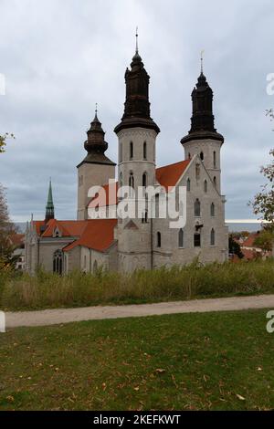 St. Mary Kathedrale, Sankta Maria domkyrka, in Visby, auf der Insel Gotland, Schweden Stockfoto