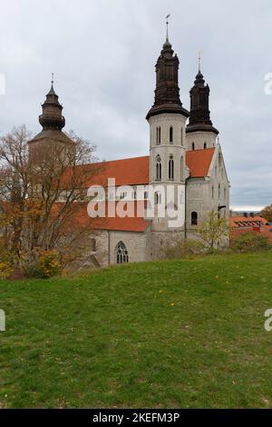 St. Mary Kathedrale, Sankta Maria domkyrka, in Visby, auf der Insel Gotland, Schweden Stockfoto