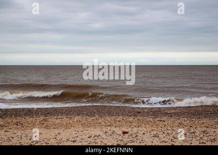 Benacre Beach, Suffolk, England, Vereinigtes Königreich Stockfoto