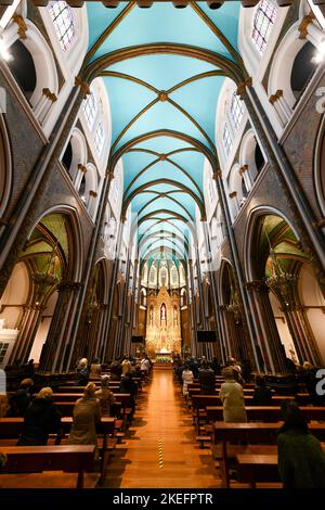 Bilbao, Spanien - 26. Nov 2021: Die Herz-Jesu-Kirche ist der Ort, an dem Ende des 19. Jahrhunderts die Jesuit ihre neue Residenz mit einem neuen Sitz erbauten Stockfoto