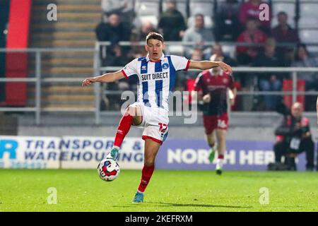 Stevenage am Samstag, den 12.. November 2022. Joe Gray von Hartlepool United während der zweiten Hälfte des Sky Bet League 2-Spiels zwischen Stevenage und Hartlepool United am Samstag, den 12.. November 2022 im Lamex Stadium, Stevenage. (Kredit: John Cripps | MI Nachrichten) Kredit: MI Nachrichten & Sport /Alamy Live Nachrichten Stockfoto