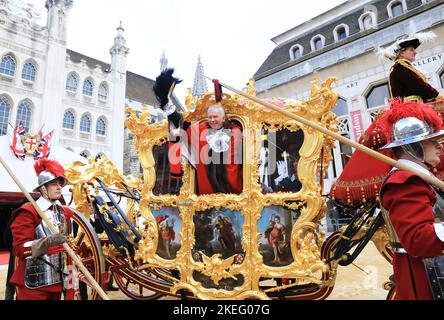 London, Großbritannien, November 12. 2022. Bei der Lord Mayor's Show Parade in der historischen Square Mile gab es strahlenden Sonnenschein. Der neue Oberbürgermeister, Nichola Lyons, beginnt sein Amtsjahr. Kredit : Monica Wells/Alamy Live Nachrichten Stockfoto