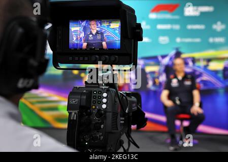 FIA Pressekonferenz mit Paul Monaghan (GBR) Red Bull Racing Chief Engineer, Portrait während der Formel 1 Heineken Grande Premio de São Paulo 2022, Sao Paulo Grand Prix Grand Prix 2022, 21. Runde der FIA Formel 1 Weltmeisterschaft 2022 vom 11. Bis 13. November, 2022 auf dem Interlagos Circuit, in Sao Paulo, Brasilien - Foto DPPI Stockfoto