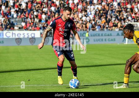Unipol Domus, Cagliari, Italien, 12. November 2022, Gaston Pereiro von Cagliari Calcio während des Spiels Cagliari Calcio gegen AC Pisa - Italienischer Fußball Serie B Stockfoto