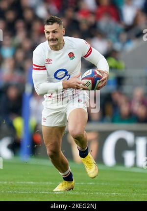 Der englische Jonny May während des Autumn International-Spiels im Twickenham Stadium, London. Bilddatum: Samstag, 12. November 2022. Stockfoto