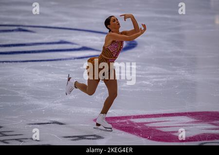 SHEFFIELD, Sheffield. 12., 2022. November. Startet im Frauen-Kurzprogramm während des ISU Grand Prix - MK John Wilson Trophy 2022 auf DER ICE Sheffield am Samstag, 12. November 2022. SHEFFIELD, Sheffield. Kredit: Taka G Wu/Alamy Live Nachrichten Stockfoto