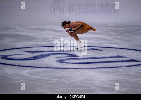 SHEFFIELD, Sheffield. 12., 2022. November. Startet im Frauen-Kurzprogramm während des ISU Grand Prix - MK John Wilson Trophy 2022 auf DER ICE Sheffield am Samstag, 12. November 2022. SHEFFIELD, Sheffield. Kredit: Taka G Wu/Alamy Live Nachrichten Stockfoto