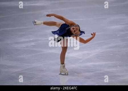 SHEFFIELD, Sheffield. 12., 2022. November. Startet im Frauen-Kurzprogramm während des ISU Grand Prix - MK John Wilson Trophy 2022 auf DER ICE Sheffield am Samstag, 12. November 2022. SHEFFIELD, Sheffield. Kredit: Taka G Wu/Alamy Live Nachrichten Stockfoto