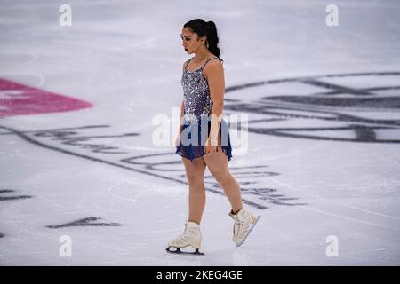 SHEFFIELD, Sheffield. 12., 2022. November. Startet im Frauen-Kurzprogramm während des ISU Grand Prix - MK John Wilson Trophy 2022 auf DER ICE Sheffield am Samstag, 12. November 2022. SHEFFIELD, Sheffield. Kredit: Taka G Wu/Alamy Live Nachrichten Stockfoto