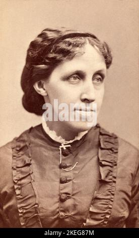 Ein Porträtfoto von Louisa May Alcott von George Kendall Warren. 1870. Stockfoto