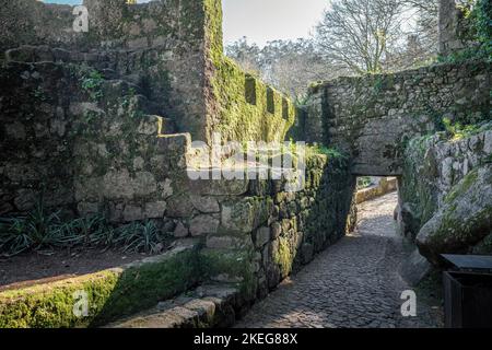 Maurische Burgruinen - Sintra, Portugal Stockfoto