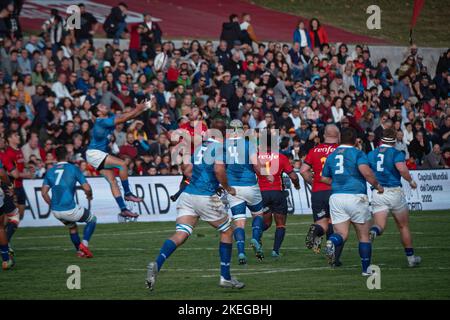 Madrid, Spanien. 12.. November 2022. Rugby, Villa de Madrid Challenge Trophy Spanien gegen Namibia. Complutense Central Stadium, Madrid, Spanien. Kredit: EnriquePSans/Alamy Live Nachrichten Stockfoto