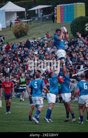 Madrid, Spanien. 12.. November 2022. Rugby, Villa de Madrid Challenge Trophy Spanien gegen Namibia. Complutense Central Stadium, Madrid, Spanien. Kredit: EnriquePSans/Alamy Live Nachrichten Stockfoto