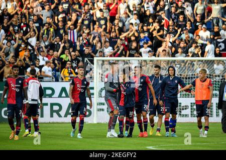 Unipol Domus, Cagliari, Italien, 12. November 2022, Das Team Cagliari Calcio während des Spiels Cagliari Calcio gegen AC Pisa - Italienischer Fußball der Serie B Stockfoto