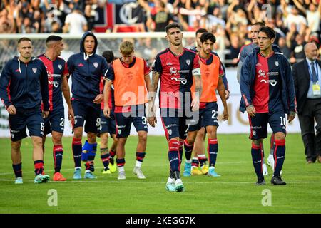 Unipol Domus, Cagliari, Italien, 12. November 2022, Alessandro Deiola von Cagliari Calcio während des Spiels Cagliari Calcio gegen AC Pisa - Italienischer Fußball Serie B Stockfoto