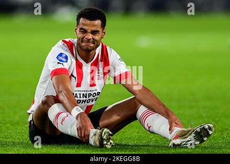 EINDHOVEN - Cody Gakpo vom PSV Eindhoven während des niederländischen Eredivisie-Spiels zwischen PSV Eindhoven und AZ am 12. November 2022 im Phillips Stadium in Eindhoven, Niederlande. ANP OLAF KRAAK Stockfoto