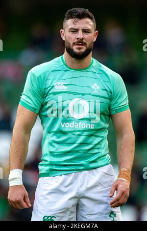 Dublin, Irland. 12.. November 2022. Robbie Henshaw aus Irland beim Spiel der Bank of Ireland Nations Series zwischen Irland und Fidschi im Aviva Stadium in Dublin, Irland, am 12. November 2022 (Foto: Andrew SURMA/ Quelle: SIPA USA/Alamy Live News Stockfoto