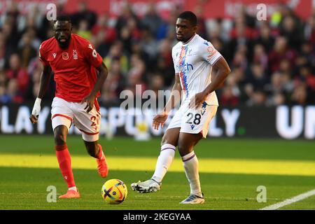 Nottingham, Großbritannien. Samstag, 12.. November 2022. Cheick Doucour von Crystal Palace während des Premier League-Spiels zwischen Nottingham Forest und Crystal Palace am City Ground, (Kredit: Jon Hobley | MI News) Kredit: MI News & Sport /Alamy Live News Stockfoto