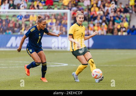 2022 International Freundlich Australien Vs Schweden Stockfoto