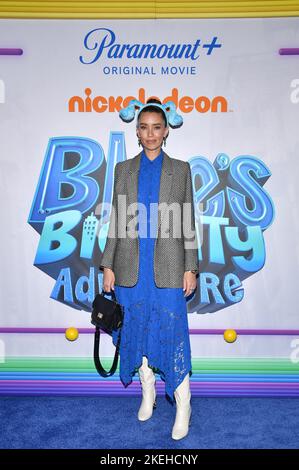 New York, USA. 12.. November 2022. Thania Peck nimmt an der New Yorker Premiere von Paramount's ‘Blue's Big City Adventure' am Regal Union Square in New York, NY, am 12. November 2022 Teil. (Foto von Anthony Behar/Sipa USA) Quelle: SIPA USA/Alamy Live News Stockfoto