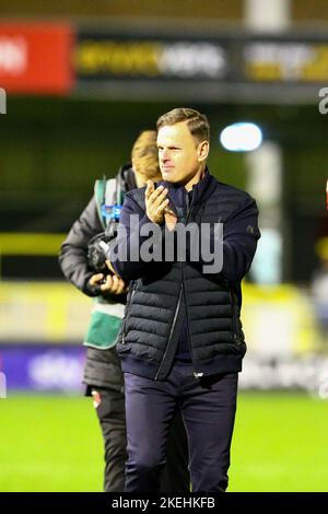 The EnviroVent Stadium, Harrogate, England - 12.. November 2022 Richie Wellens Manager von Leyton Orient - am Ende des Spiels Harrogate Town gegen Leyton Orient, EFL League 2, 2022/23, im EnviroVent Stadium, Harrogate, England - 12.. November 2022 Credit: Arthur Haigh/WhiteRoseFotos/Alamy Live News Stockfoto