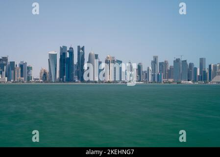 Stadtbild-Panorama der Stadt Doha in Katar. Stockfoto